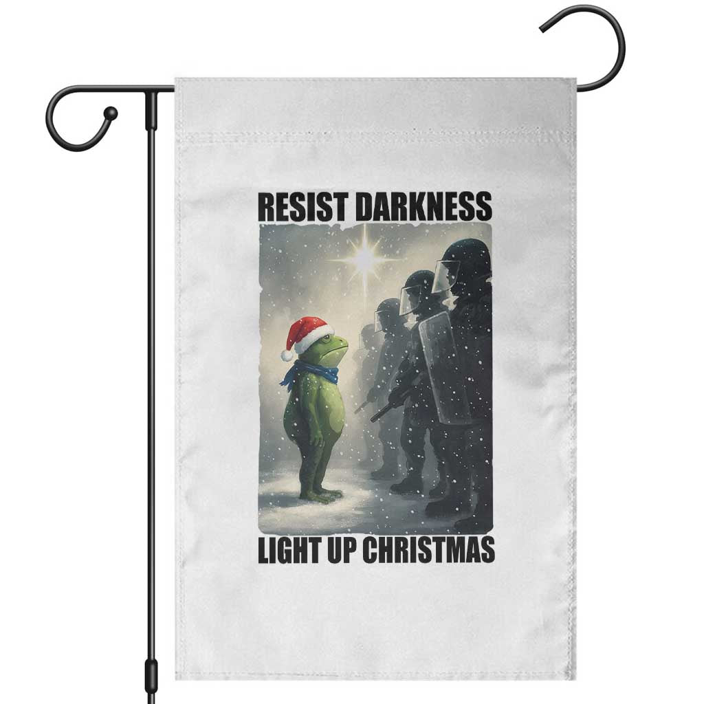 Frogs Resist Christmas Garden Flag Funny Portland Protest ICE Activist Meme TS14 White Print Your Wear