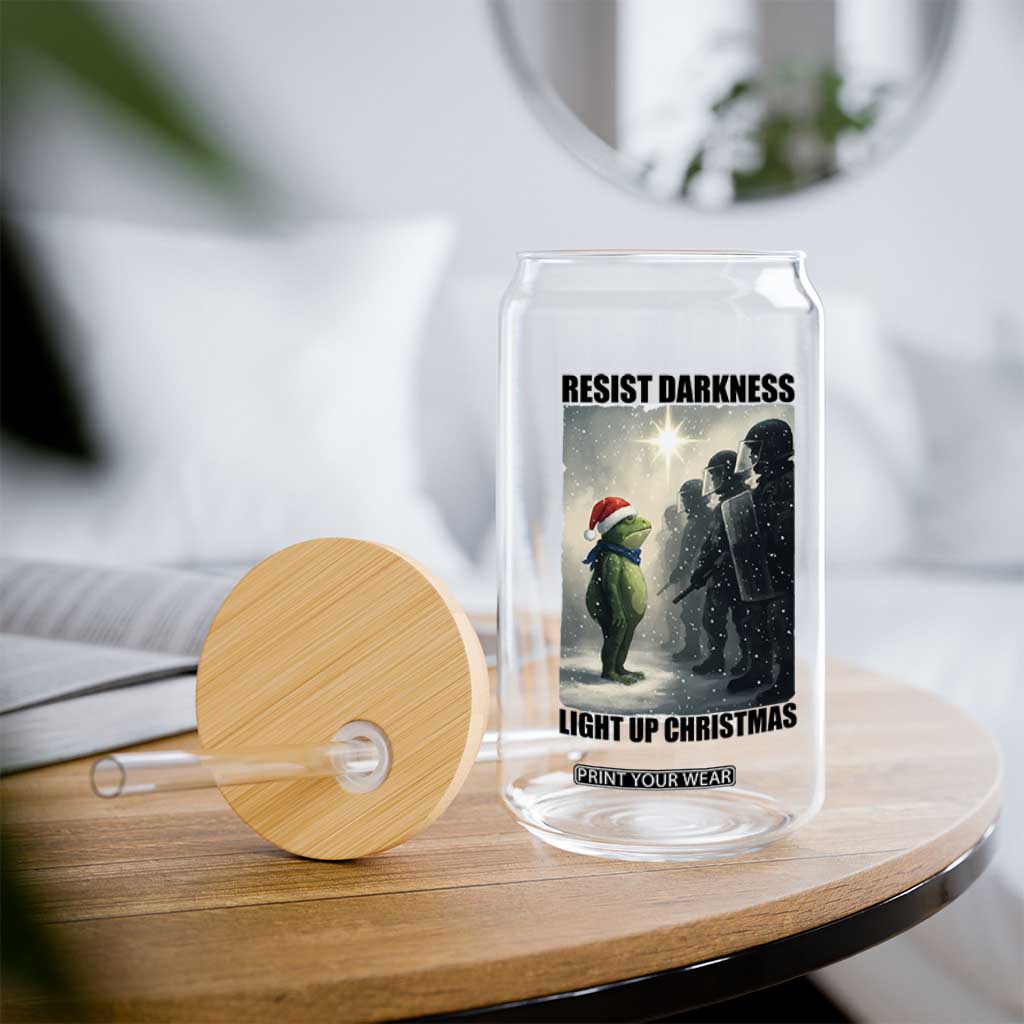 Frogs Resist Christmas Glass Can Funny Portland Protest ICE Activist Meme TS14 Print Your Wear