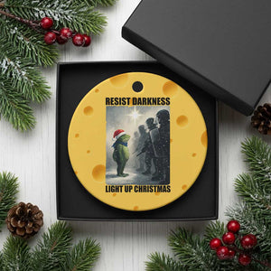 Frogs Resist Xmas Ceramic Ornament Funny Portland Protest ICE Activist Meme TS14 1pc Yellow Cheese Print Your Wear