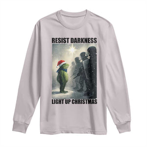 Frogs Resist Christmas Long Sleeve Shirt Funny Portland Protest ICE Activist Meme TS14 Ice Gray Print Your Wear