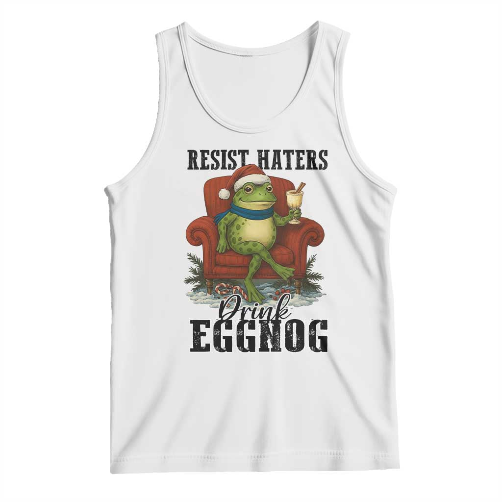 Frogs Resist Christmas Tank Top Portland Frog Activist America Political 2025 TS14 White Print Your Wear