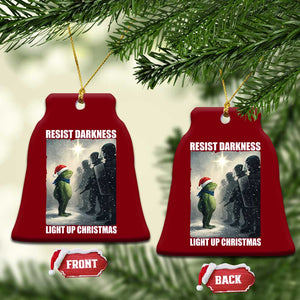 Resist Frog Xmas Ceramic Ornament Funny Portland Protest ICE Activist Meme TS14 Print Your Wear