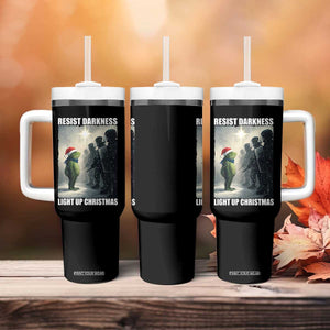 Resist Frog Christmas Tumbler With Handle Funny Portland Protest ICE Activist Meme TS14 Print Your Wear
