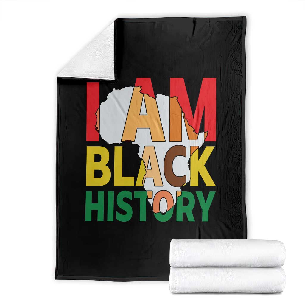 Black History Month African American Throw Blanket I Am Black History TS14 Black Print Your Wear