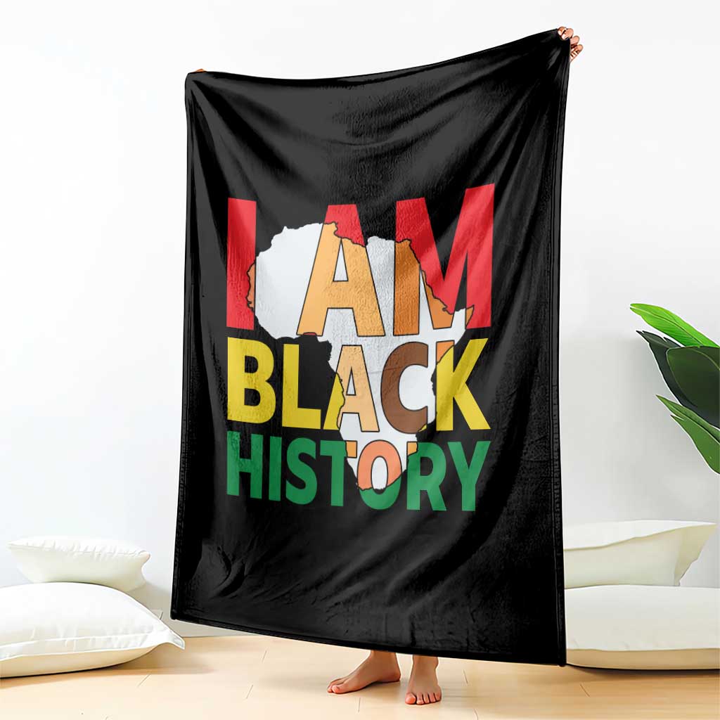 Black History Month African American Throw Blanket I Am Black History TS14 Print Your Wear