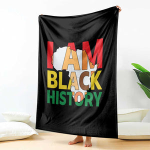 Black History Month African American Throw Blanket I Am Black History TS14 Print Your Wear