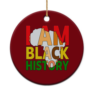 Black History Month African American Ceramic Ornament I Am Black History TS14 1pc Red Print Your Wear
