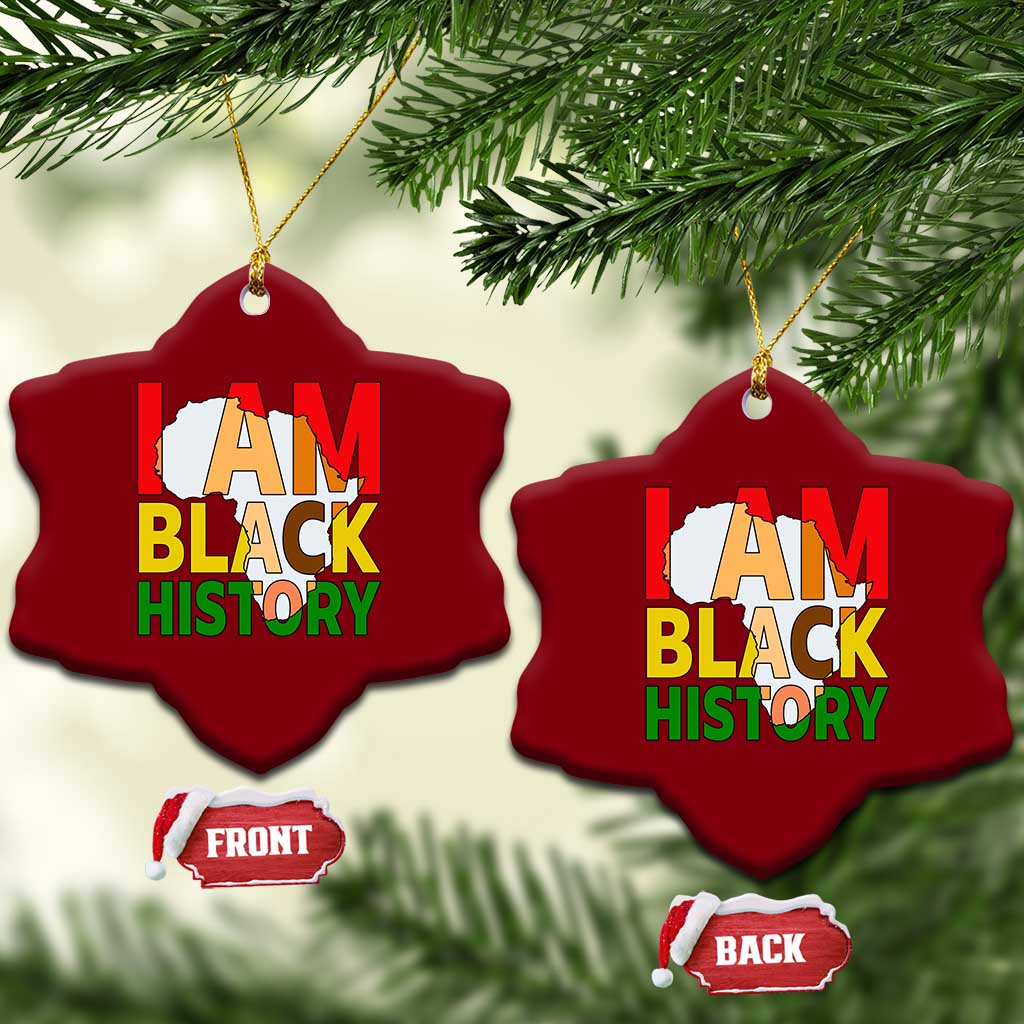 Black History Month African American Ceramic Ornament I Am Black History TS14 Print Your Wear