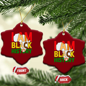 Black History Month African American Ceramic Ornament I Am Black History TS14 Print Your Wear
