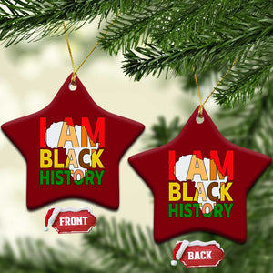 Black History Month African American Ceramic Ornament I Am Black History TS14 Print Your Wear