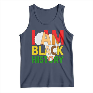 Black History Month African American Tank Top I Am Black History TS14 Navy Print Your Wear