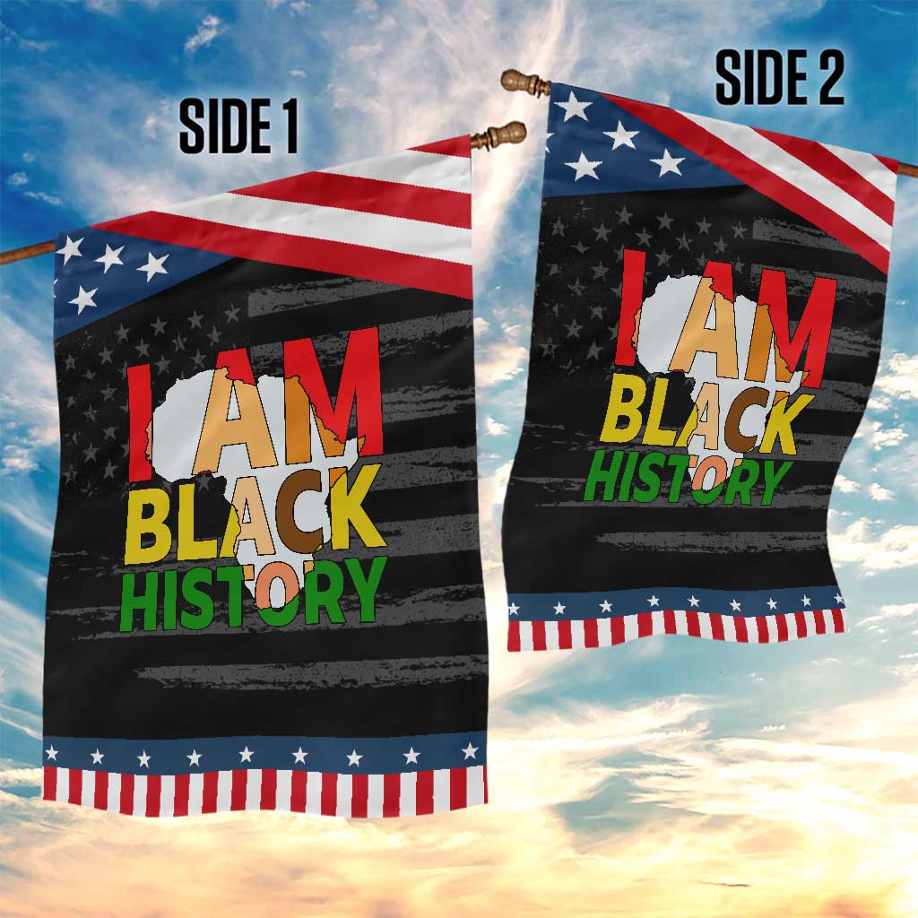 Black History Month African American Garden Flag I Am Black History TS14 Print Your Wear