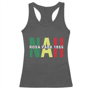 Nah Rosa Parks Quote Racerback Tank Top Black Movement Protest TS14 Dark Heather Print Your Wear