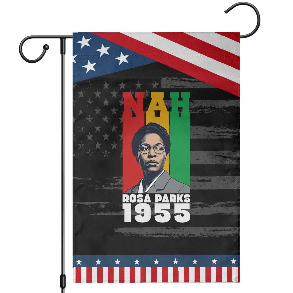 Nah Rosa Parks Quote Garden Flag Civil Rights African American TS14 Distressed Black Blue Print Your Wear