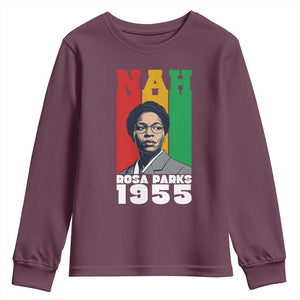 Nah Rosa Parks Quote Youth Sweatshirt Civil Rights African American TS14 Maroon Print Your Wear