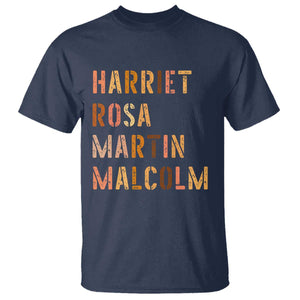 Black History Leaders T Shirt Harriet Rosa Martin Malcolm TS14 Navy Print Your Wear