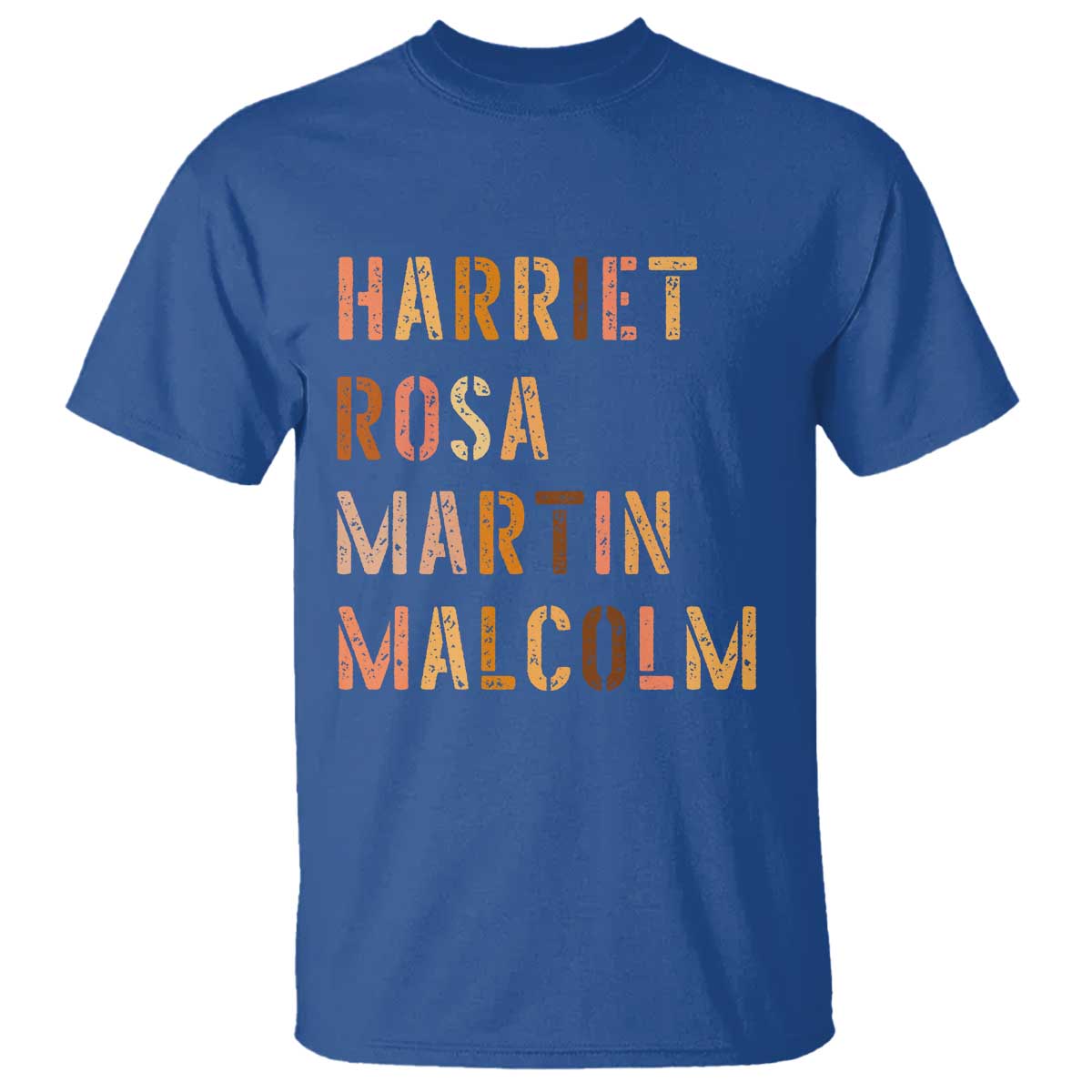 Black History Leaders T Shirt Harriet Rosa Martin Malcolm TS14 Royal Blue Print Your Wear
