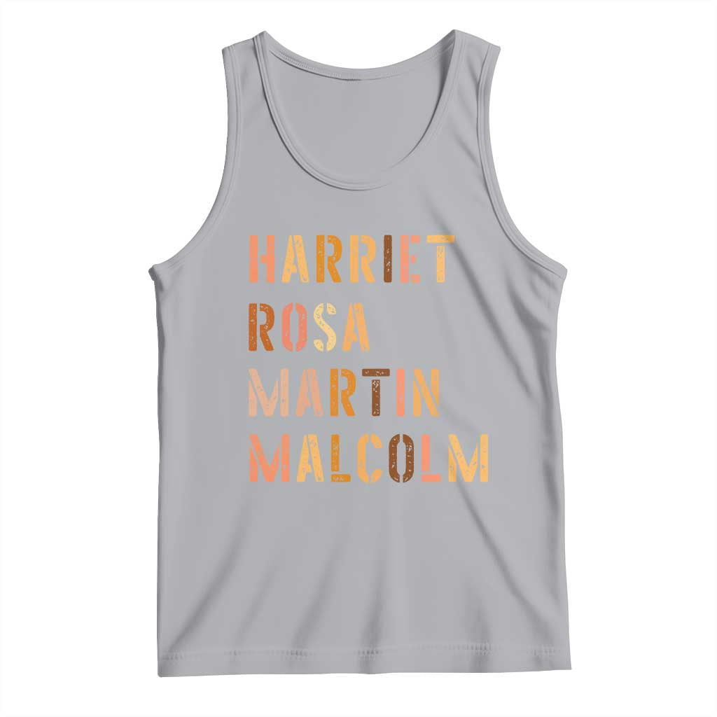 Black History Leaders Tank Top Harriet Rosa Martin Malcolm TS14 Athletic Heather Print Your Wear
