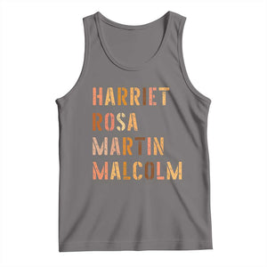 Black History Leaders Tank Top Harriet Rosa Martin Malcolm TS14 Deep Heather Print Your Wear