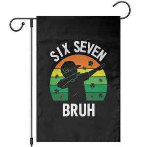 67 Bruh St Patricks Day Garden Flag Funny Six Seven Boys Kids Dabbing Meme TS14 Black Print Your Wear