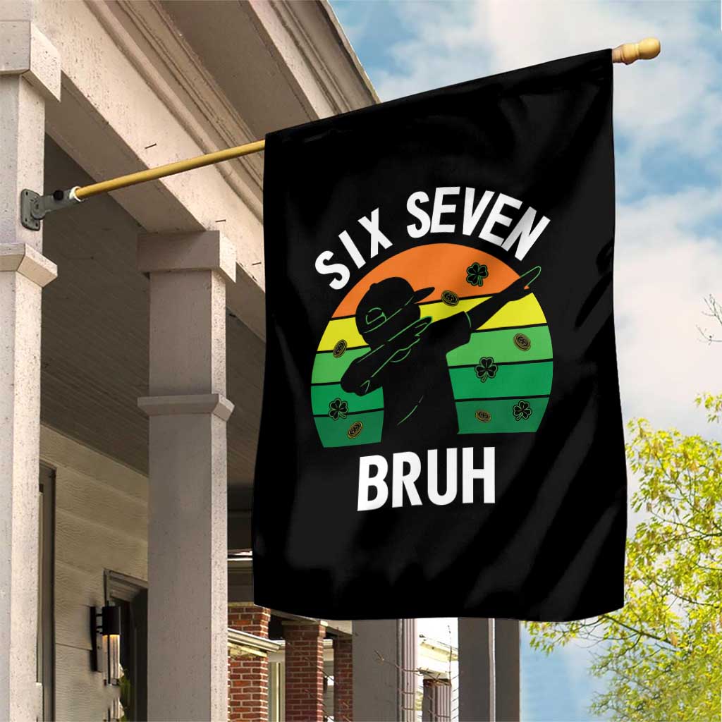 67 Bruh St Patricks Day Garden Flag Funny Six Seven Boys Kids Dabbing Meme TS14 Print Your Wear