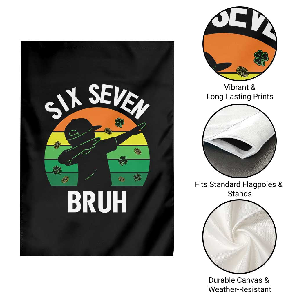 67 Bruh St Patricks Day Garden Flag Funny Six Seven Boys Kids Dabbing Meme TS14 Print Your Wear