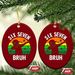 67 Bruh St Patricks Day Ceramic Ornament Funny Six Seven Boys Kids Dabbing Meme TS14 Print Your Wear