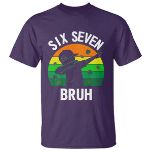 67 Bruh St Patricks Day T Shirt Funny Six Seven Boys Kids Dabbing Meme TS14 Purple Print Your Wear