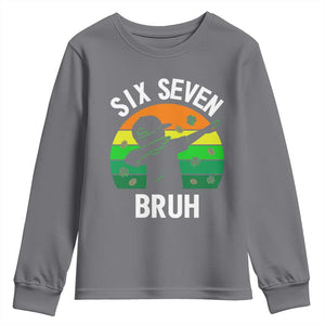 67 Bruh St Patricks Day Youth Sweatshirt Funny Six Seven Boys Kids Dabbing Meme TS14 Charcoal Print Your Wear