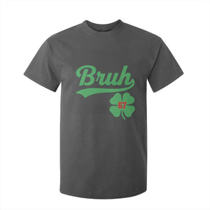 67 Bruh St Patricks Day T Shirt For Kid Funny Six Seven Shamrock Meme TS14 Dark Heather Print Your Wear