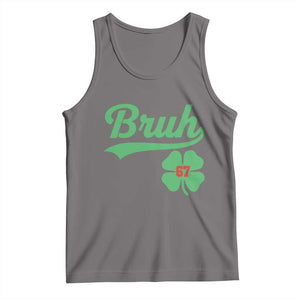67 Bruh St Patricks Day Tank Top Funny Six Seven Shamrock Meme TS14 Deep Heather Print Your Wear