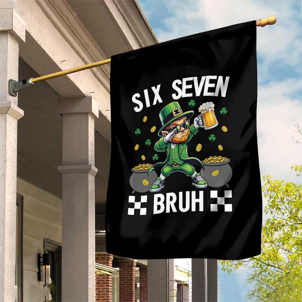 67 Bruh St Patricks Day Garden Flag Funny Six Seven Leprechaun Bruh Meme TS14 Print Your Wear