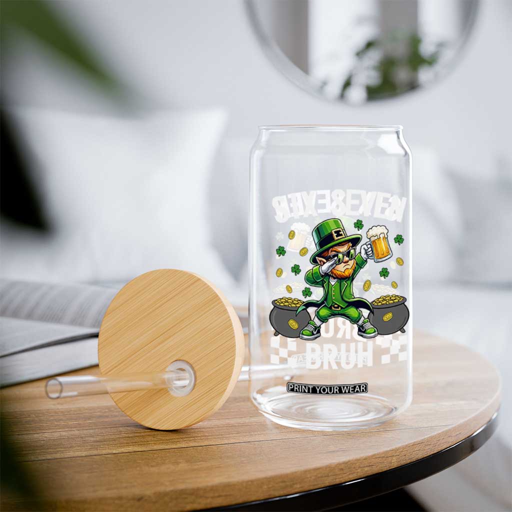 67 Bruh St Patricks Day Glass Can Funny Six Seven Leprechaun Bruh Meme TS14 Print Your Wear