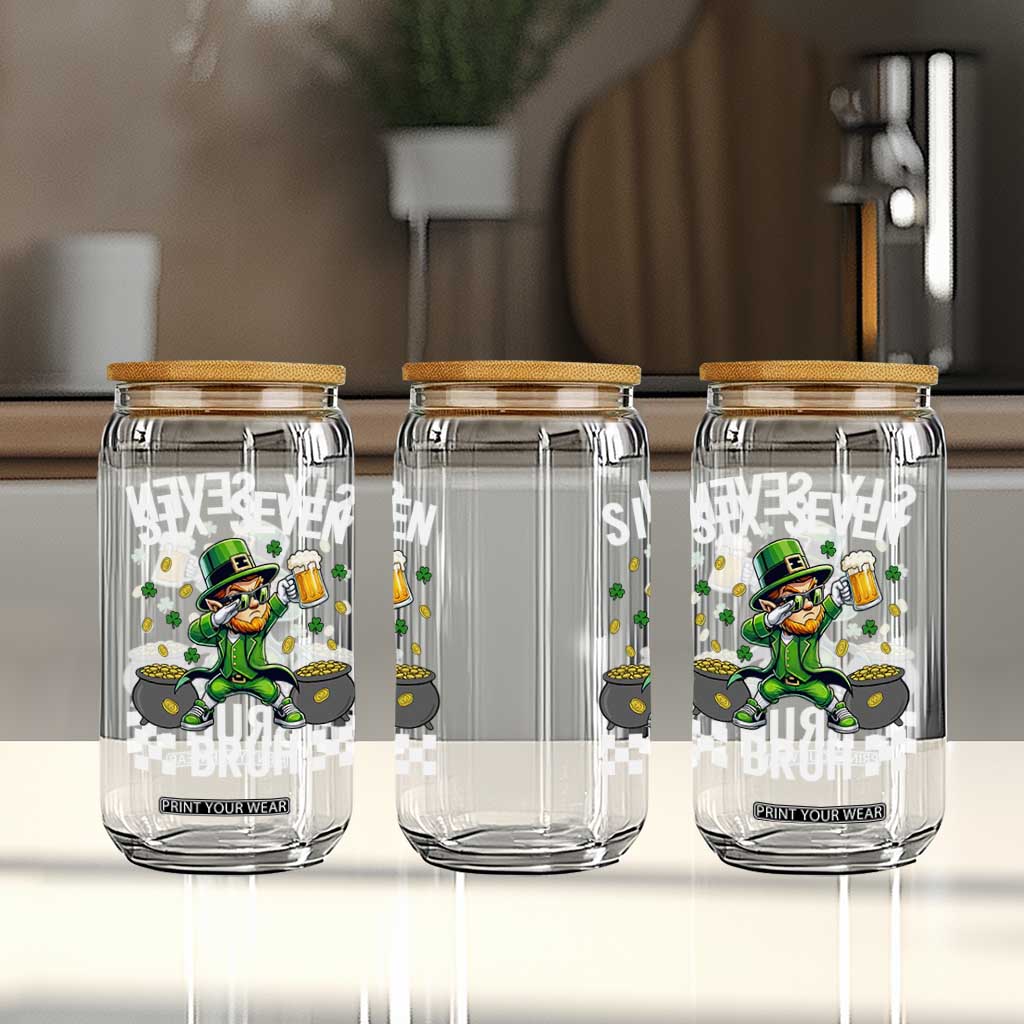 67 Bruh St Patricks Day Glass Can Funny Six Seven Leprechaun Bruh Meme TS14 Print Your Wear