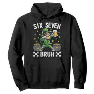 67 Bruh St Patricks Day Hoodie Funny Six Seven Leprechaun Bruh Meme TS14 Black Print Your Wear