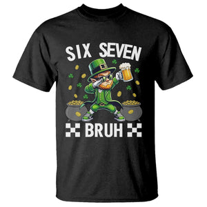67 Bruh St Patricks Day T Shirt Funny Six Seven Leprechaun Bruh Meme TS14 Black Print Your Wear