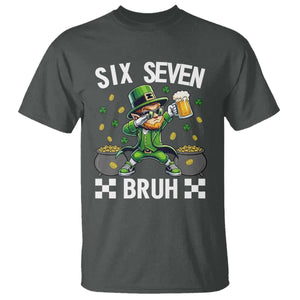 67 Bruh St Patricks Day T Shirt Funny Six Seven Leprechaun Bruh Meme TS14 Dark Heather Print Your Wear