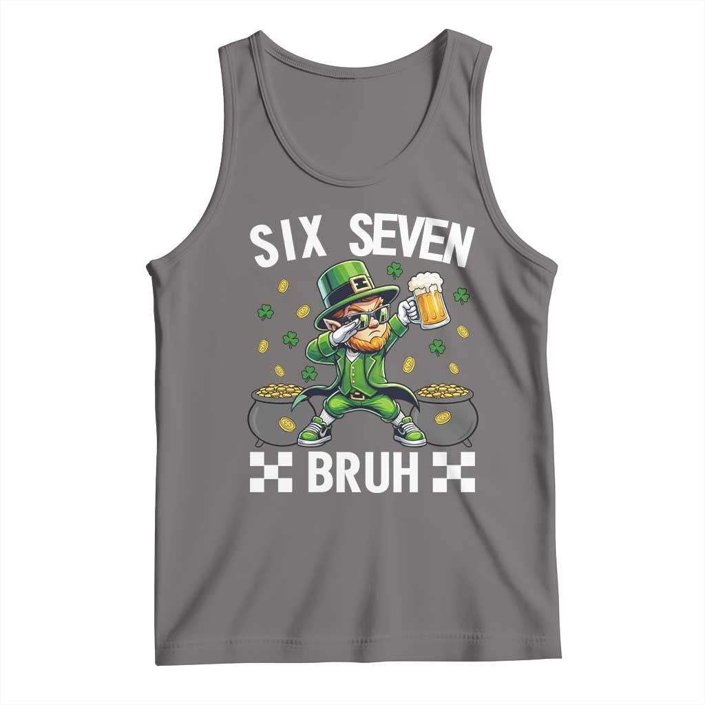 67 Bruh St Patricks Day Tank Top Funny Six Seven Leprechaun Bruh Meme TS14 Deep Heather Print Your Wear