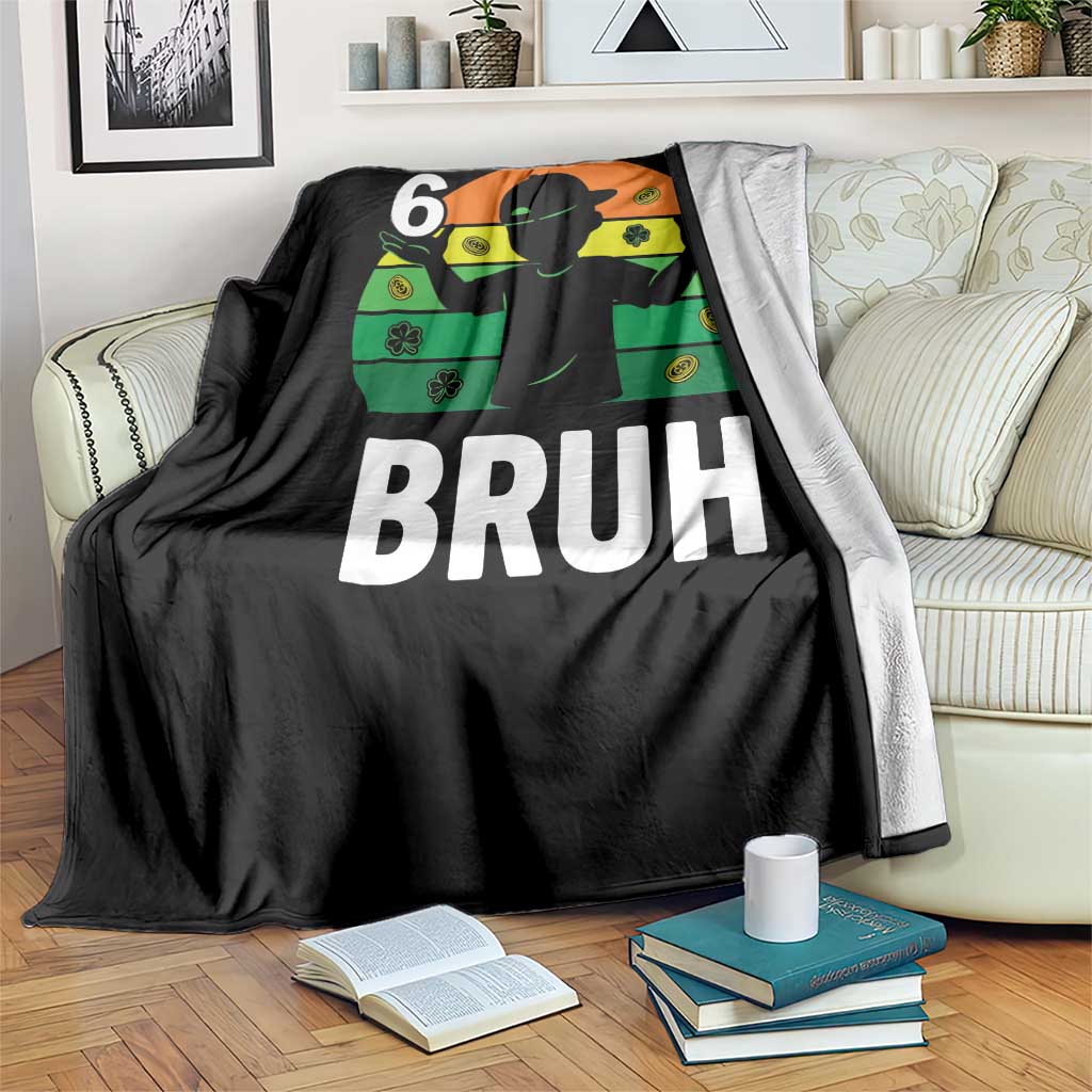 67 Bruh St Patricks Day Throw Blanket Funny Six Seven Boys Kids Meme TS14 Print Your Wear