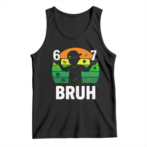 67 Bruh St Patricks Day Tank Top Funny Six Seven Boys Kids Meme TS14 Black Print Your Wear