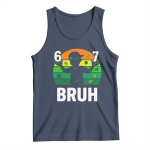 67 Bruh St Patricks Day Tank Top Funny Six Seven Boys Kids Meme TS14 Navy Print Your Wear
