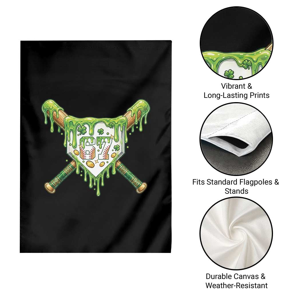 67 St Patricks Day Garden Flag Funny Six Seven Baseball Sport Party Meme TS14 Print Your Wear