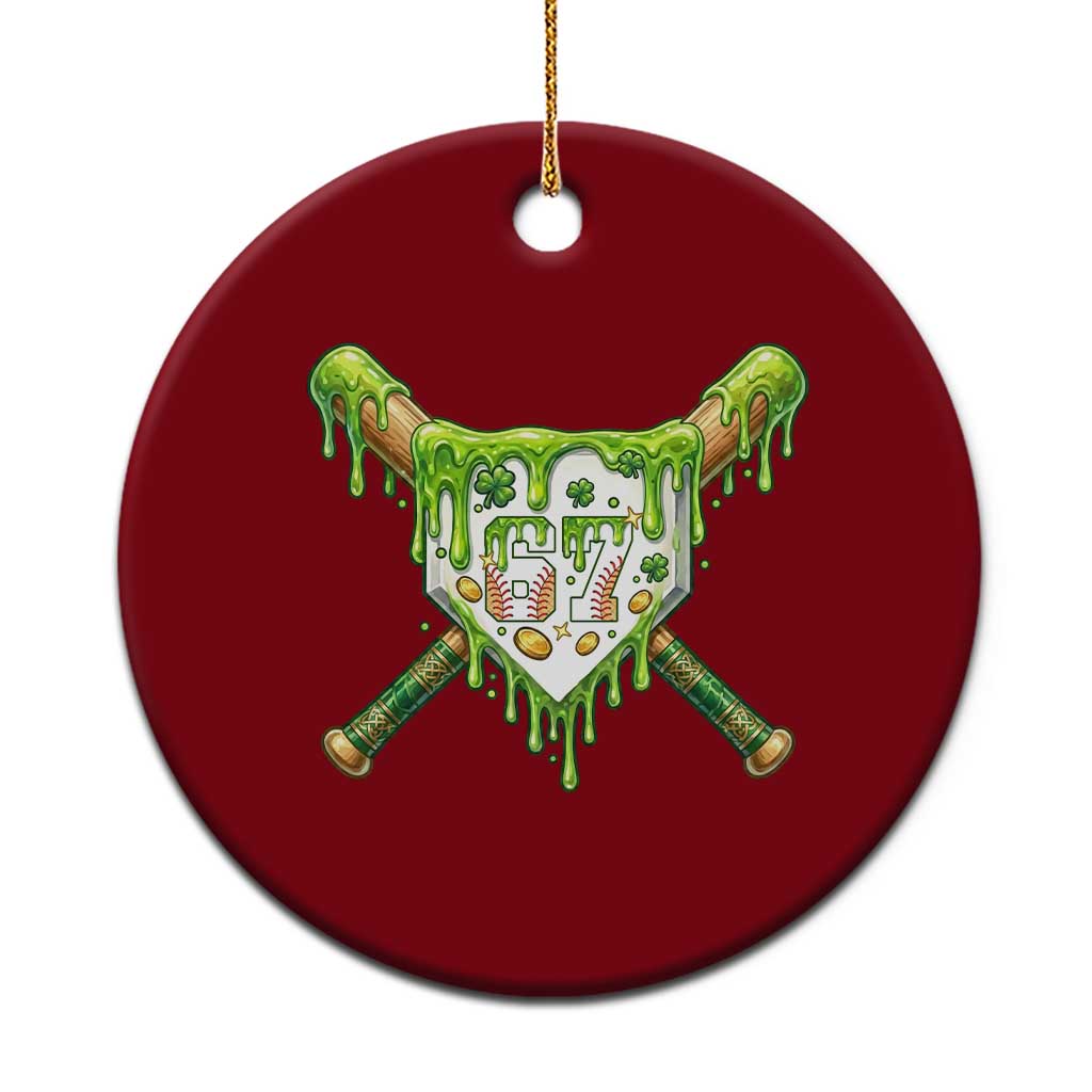 67 St Patricks Day Ceramic Ornament Funny Six Seven Baseball Sport Party Meme TS14 1pc Red Print Your Wear
