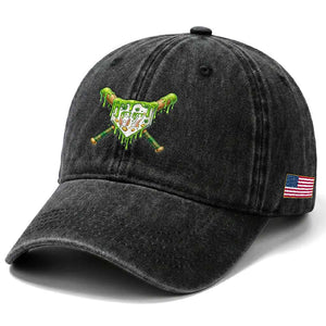 67 St Patricks Day Washed Cotton Baseball Cap Funny Six Seven Baseball Sport Party Meme TS14 Print Your Wear