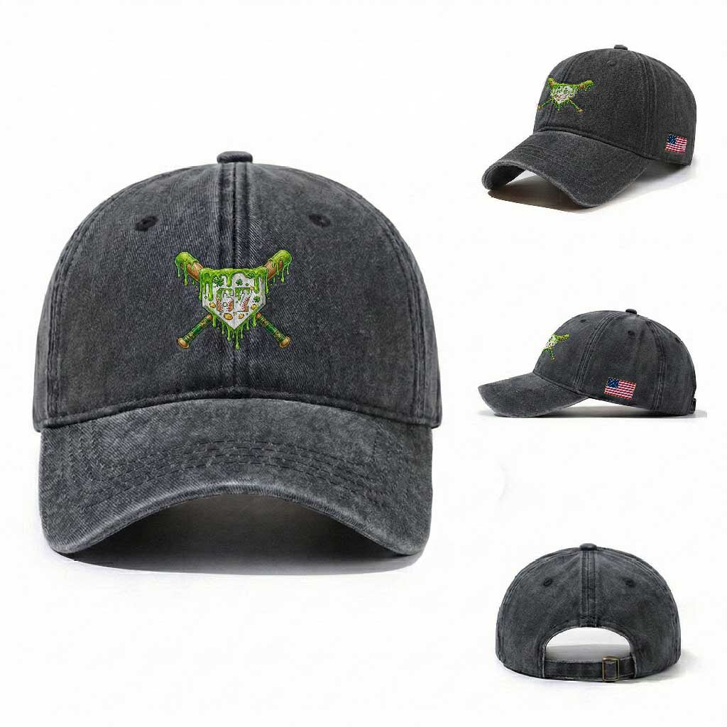 67 St Patricks Day Washed Cotton Baseball Cap Funny Six Seven Baseball Sport Party Meme TS14 Washed Cap Universal Fit Dark Gray Print Your Wear