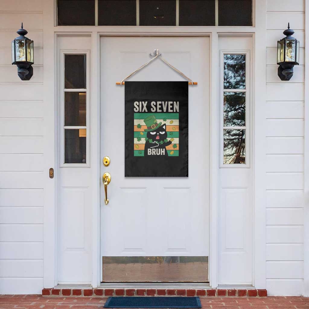 67 Bruh St Patricks Day Garden Flag Funny Cat Bruh Six Seven Meme TS14 Print Your Wear
