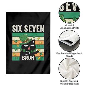 67 Bruh St Patricks Day Garden Flag Funny Cat Bruh Six Seven Meme TS14 Print Your Wear