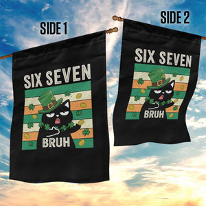 67 Bruh St Patricks Day Garden Flag Funny Cat Bruh Six Seven Meme TS14 Print Your Wear