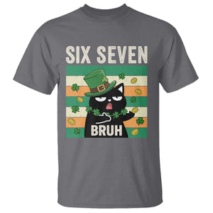 67 Bruh St Patricks Day T Shirt Funny Cat Bruh Six Seven Meme TS14 Charcoal Print Your Wear