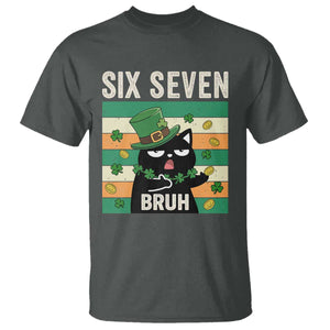 67 Bruh St Patricks Day T Shirt Funny Cat Bruh Six Seven Meme TS14 Dark Heather Print Your Wear